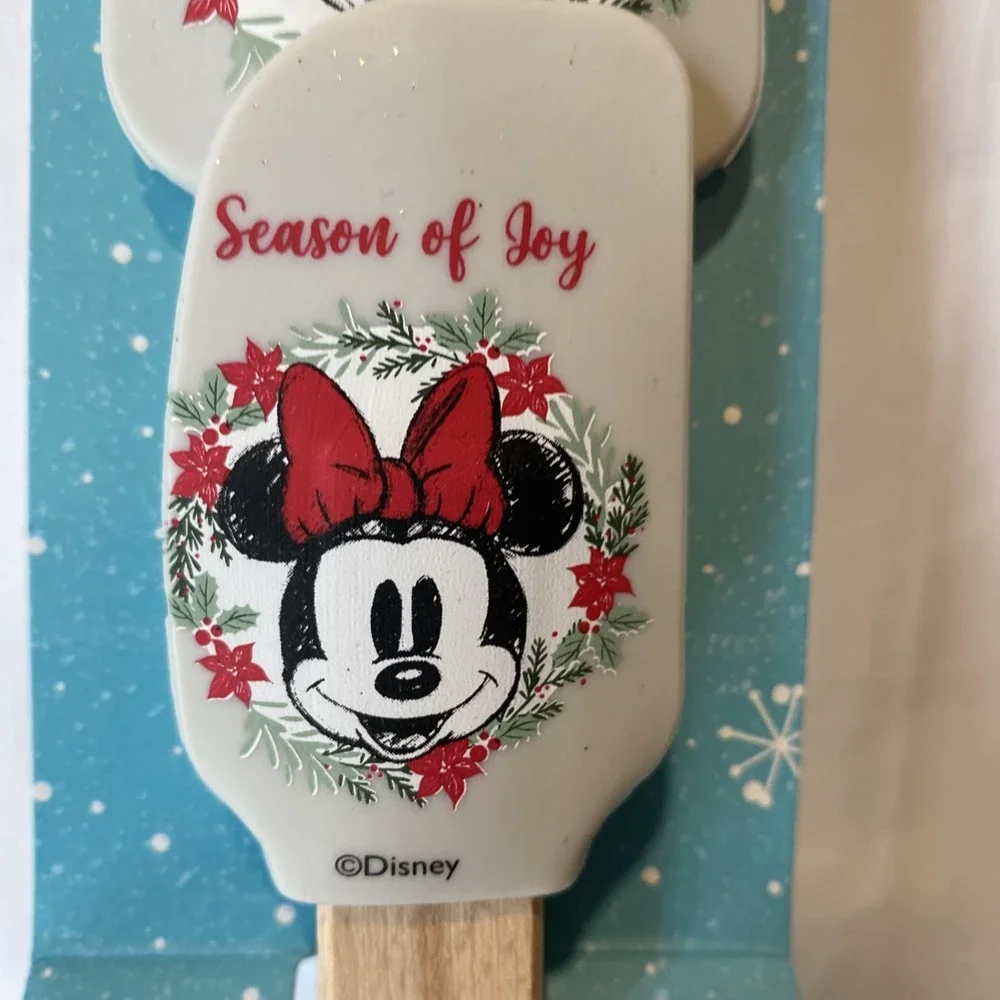 Brand New Disney Mickey & Minnie Mouse Holiday 2 Pack Silicone Spatula Set‎